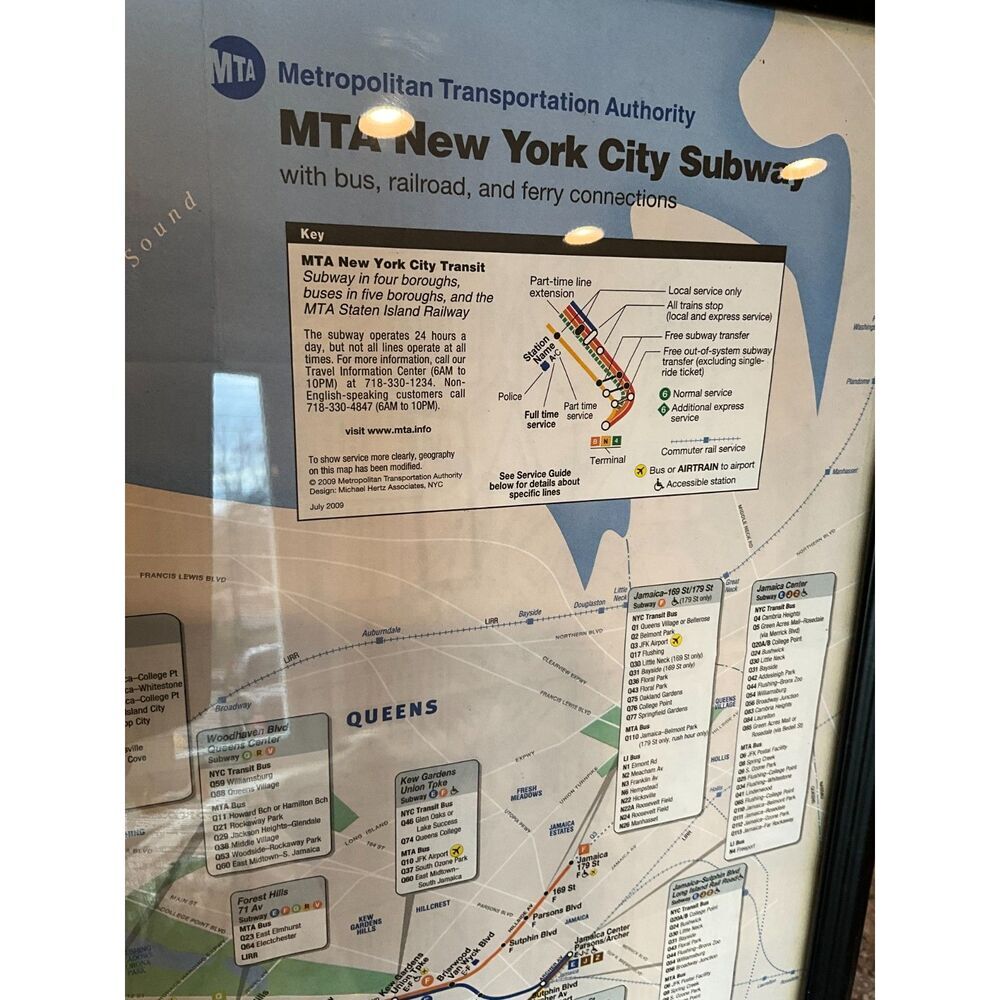 New York City MTA Subway map framed decorator piece must see - Picture 13 of 13